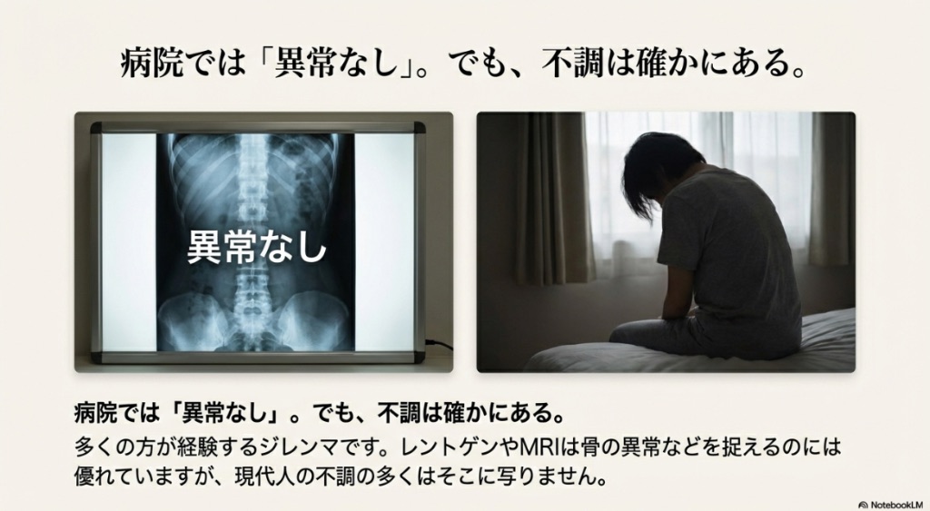 病院では異常なし。でも、不調は確かにある